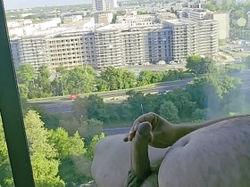 Masturbating by hotel window with nice wiew to Frankfurt hot korean teen gay porn