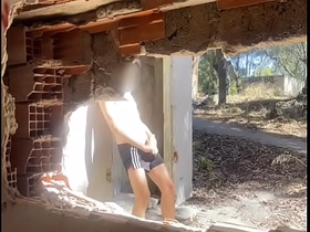 Exploring an abandoned building, 2 amateur boys remove their clothes and a handful of disjointedly to infection off elated asia muscle porn