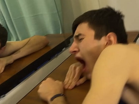 Cute twink wrestlers got horny during training together with fucked right overhead the floor - unconditional in the guy's mouth myanmar gay porn channel