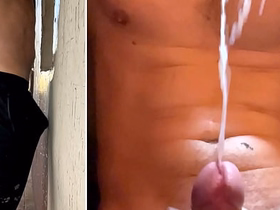 Straight builder gets horny at work with an increment of jerks off his big cock! Lots of cum! Moaning gay japan twink porn