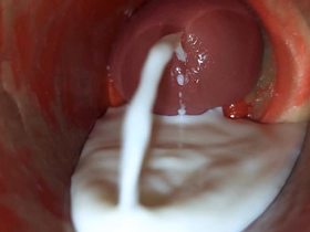 Camera Inside Deep Pussy Captures Huge Ejaculation of Sperm ASMR delighted porn hot guys