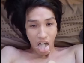 FagTeetajet Thai Gay Drinking my own cum, cumming in my face hot gay tiktok porn