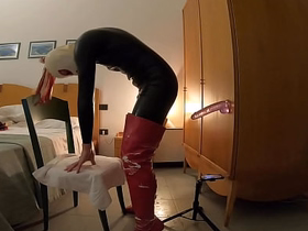 Experiment of new way (anal) to use latex, rubber and boots gay singaporean porn