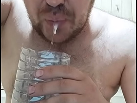 A essay of hot cum from a big cock, followed by eating it! gay porn chinese spa