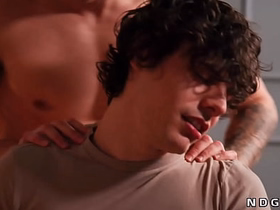 Tattooed alms-man barebacking stepbrother in parents bedroom japan gay bukkake porn