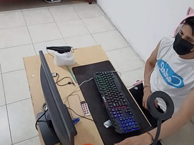 A peculiar visit! My stepmother just about caught me red-handed while I was masturbating while watching porn on XNXX.com. korean gay solo porn