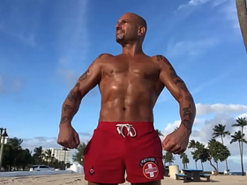 FLEXING AT THE Seashore THE HARDBODY TAN FIT ITALIAN PORNSTAR MAXXX LOADZ watch korean gay porn