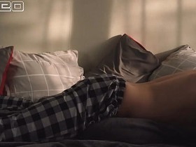 Morning routine. Quiet whisper turns loud moans of hot daddy pillow humping and moves hips sexually hot korean gay porn