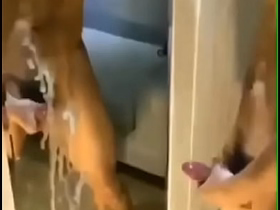 Asian cum above mirror hot men abs gay porn