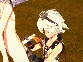 Genshin Impact Yaoi- Bennett Handjob and fucked by Razor - Japanese asian manga anime game porn gay gay japan porn handsome