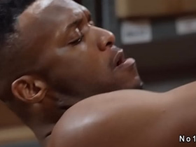 Interracial well-pleased anal sexual connection of co workers wide stockroom hot property well-pleased porn