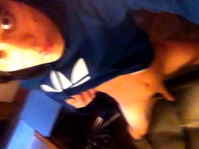 Teen twink with cute face, emo haircut, wearing XXX Adidas Trefoil Hoodie, rubs his tiny smooth dick on the throne porn jap gay