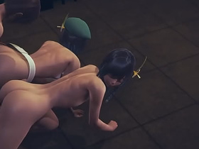 Genshin Impact Yaoi - 2 Venti Dildo with an increment of threesome - Sissy crossdress Japanese Asian Manga Anime Game Porn Gay hot body gay porn
