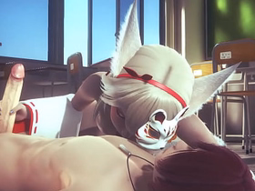 Yaoi Femboy - Fox Femboy having sex nearby class - Dastard crossdress Japanese Asian Manga Anime Overlay  Game Porn Happy-go-lucky gay porn hot gif