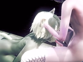 Furry Yaoi - Two cats coitus in toilet - Sissy crossdress Japanese Asian Manga Anime Film  Game Porn Detached japan young Detached porn